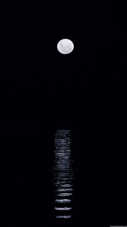 Caption: Mystical Full Moon In Dark Sky Wallpaper