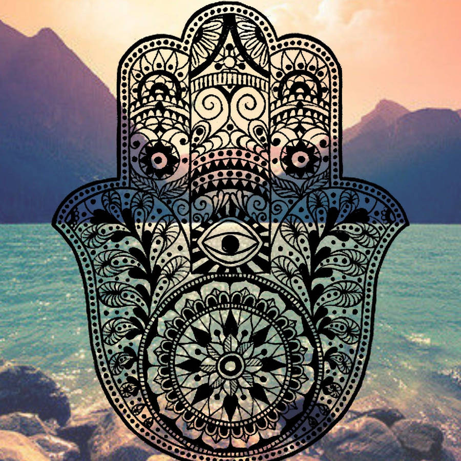 Caption: Mystical Tribal Evil Eye Symbol Wallpaper