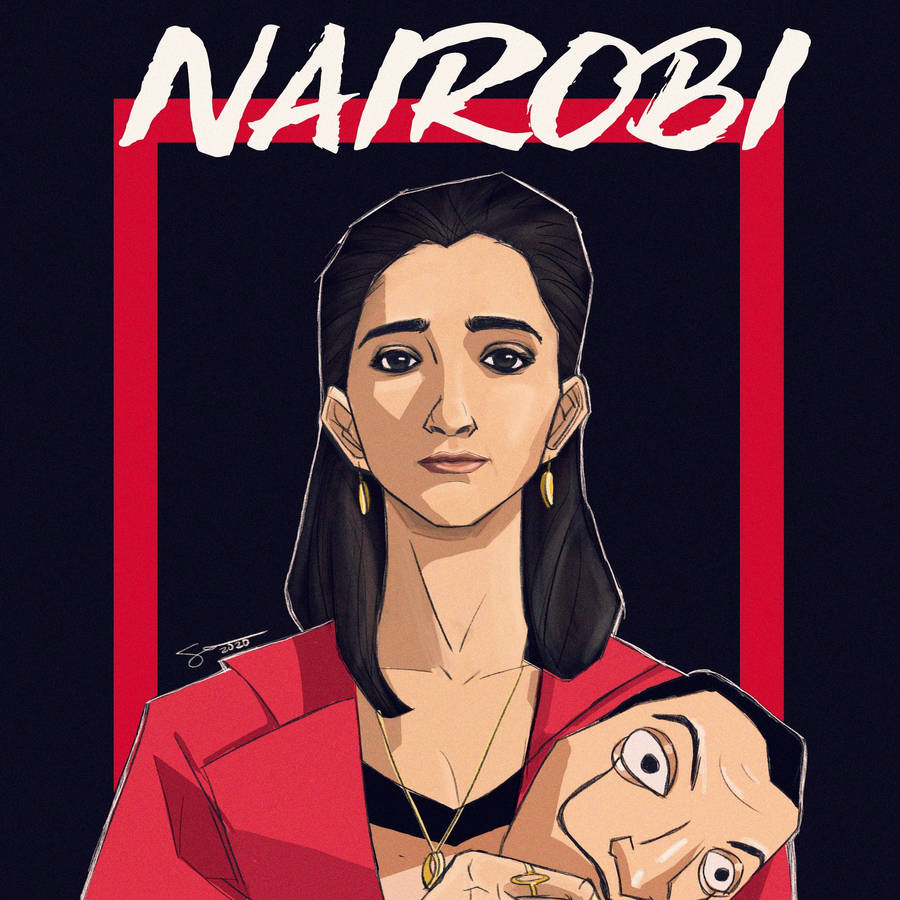 Caption: Nairobi In Action - Money Heist Series Wallpaper