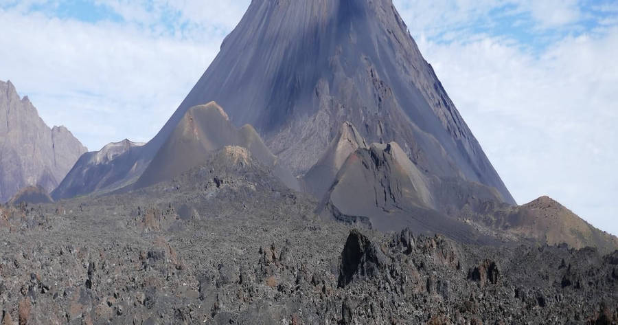 Caption: Pico Do Fogo - Majestic Volcano In Cape Verde Wallpaper