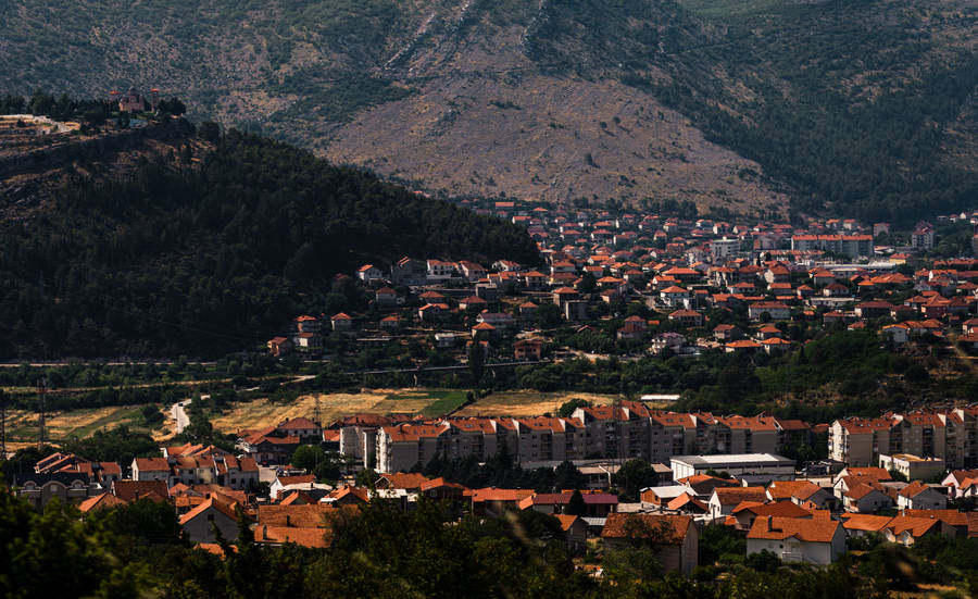 Caption: Picturesque View Of Trebinje Town, Bosnia And Herzegovina Wallpaper