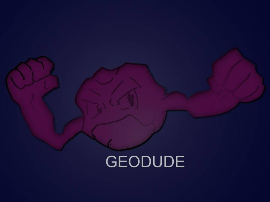 Caption: Spectacular Artwork Of Pokemon Geodude Wallpaper