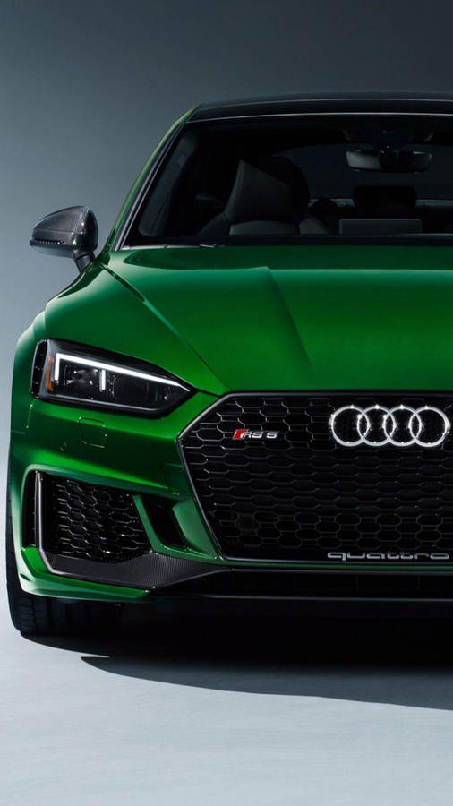 Caption: Striking Green 2019 Audi Rs 5 In High Definition Wallpaper