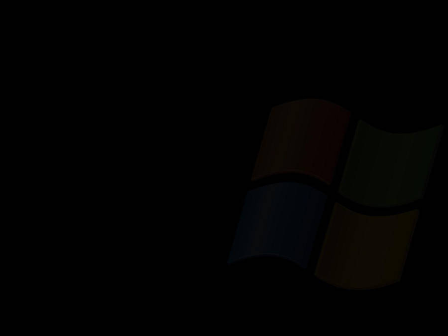 Caption: Stunning Dimmed Windows Logo In 4k Solid Black Background Wallpaper