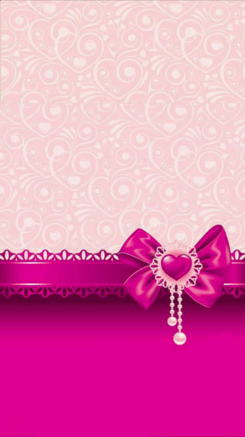 Caption: Support Breast Cancer Awareness With Pink Ribbon Wallpaper