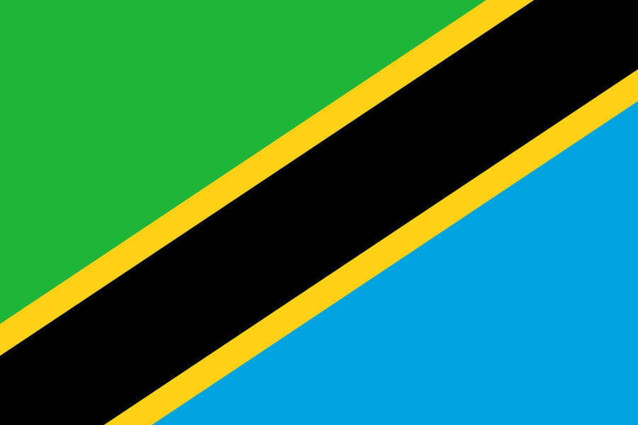 Caption: The Official National Flag Of Tanzania Wallpaper