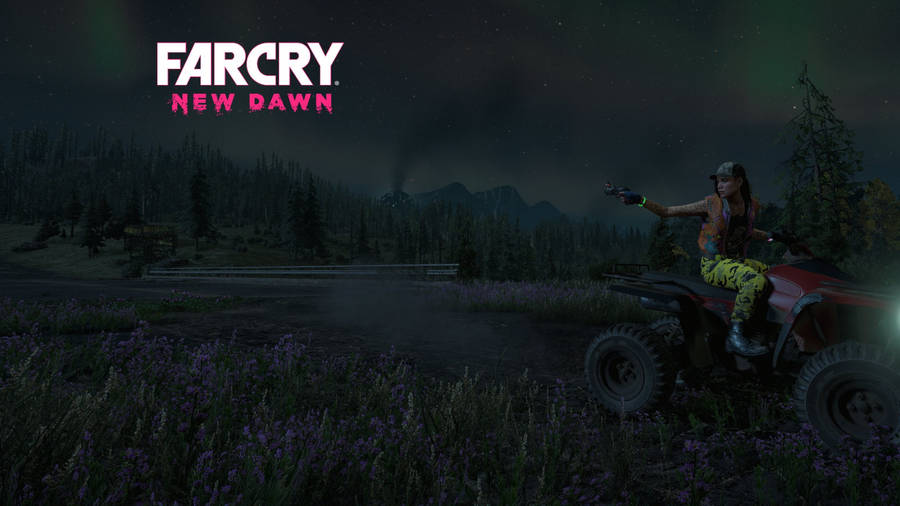 Caption: Thrilling Quad Bike Adventure In Far Cry New Dawn Wallpaper