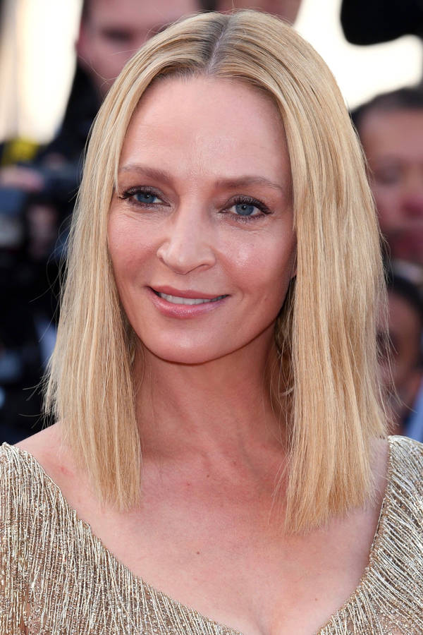 Caption: Uma Thurman Graceful Appearance At Cannes Film Festival 2017 Wallpaper