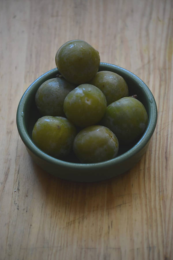 Caption: Up Close View Of A Lush Green Olive Seed Wallpaper