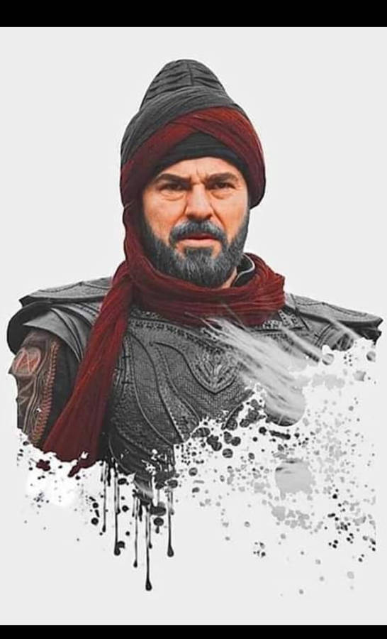 Caption: Valiant Ertugrul Gazi Immortalized In Art Wallpaper