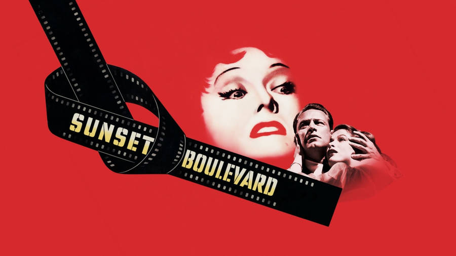 Caption: Vintage Movie Poster Of Sunset Boulevard Wallpaper