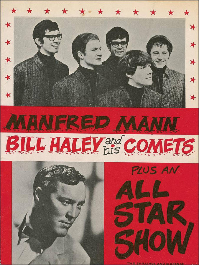 Caption: Vintage Poster Of Bill Haley And The Comets All-star Show Wallpaper