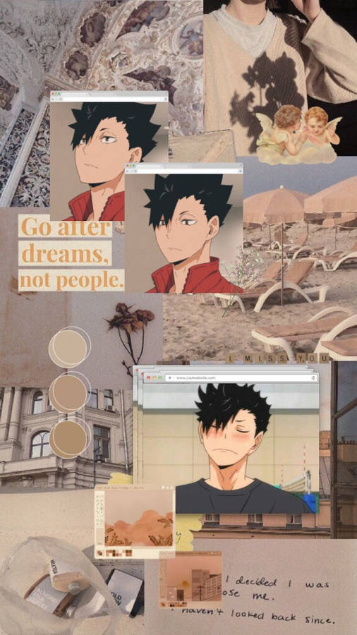 Captivating Illustration Of Tetsuro Kuroo, The Nekoma High's Volleyball Team Star Wallpaper