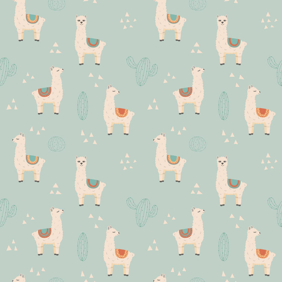 Captivating Llama Vector Illustration Wallpaper