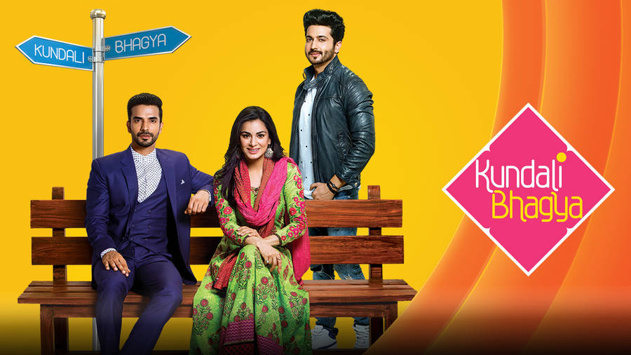 Captivating Poster Of Zee Tv's Kundali Bhagya Show Wallpaper