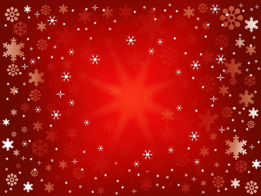 Captivating Red Christmas Snowflake Background Wallpaper