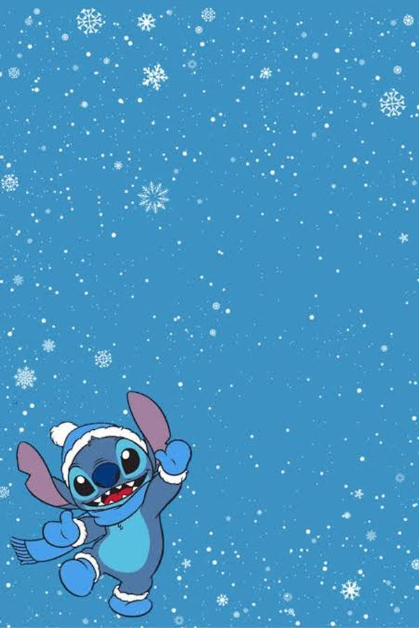 Captivating Snowflakes Stitch Aesthetic Wallpaper