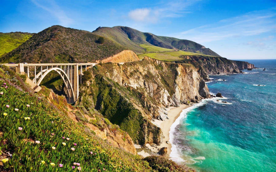 Captivating View Of Big Sur Coastline Wallpaper