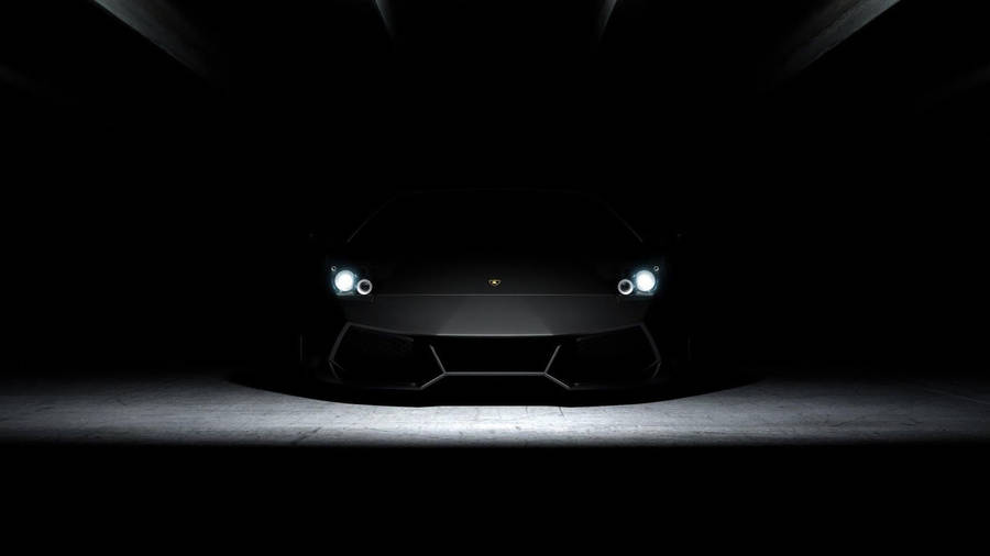 Car Lurking In Total Black Darkness Wallpaper