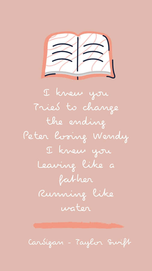 Cardigan Taylor Swift Lyrics Wallpaper