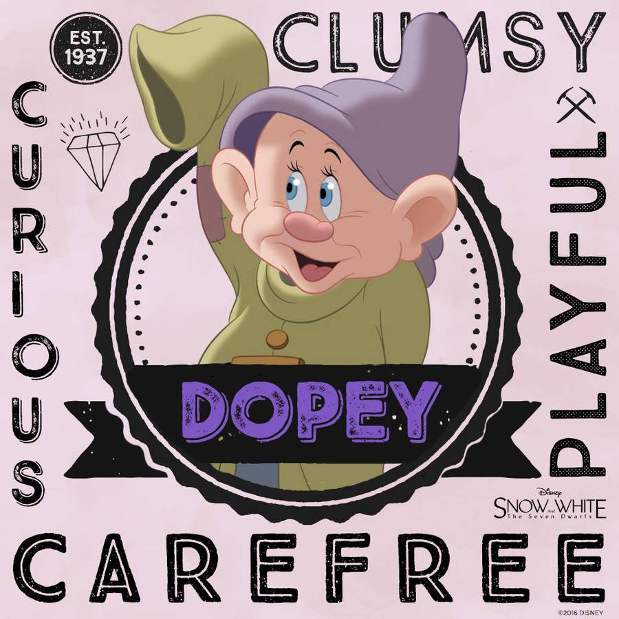 Carefree Dopey Dwarf Wallpaper