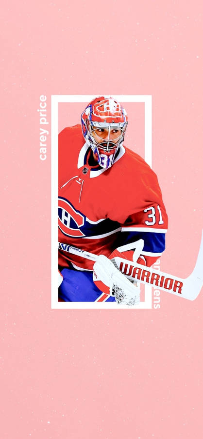 Carey Price Montreal Canadiens Aesthetic Pink Illustration Art Wallpaper