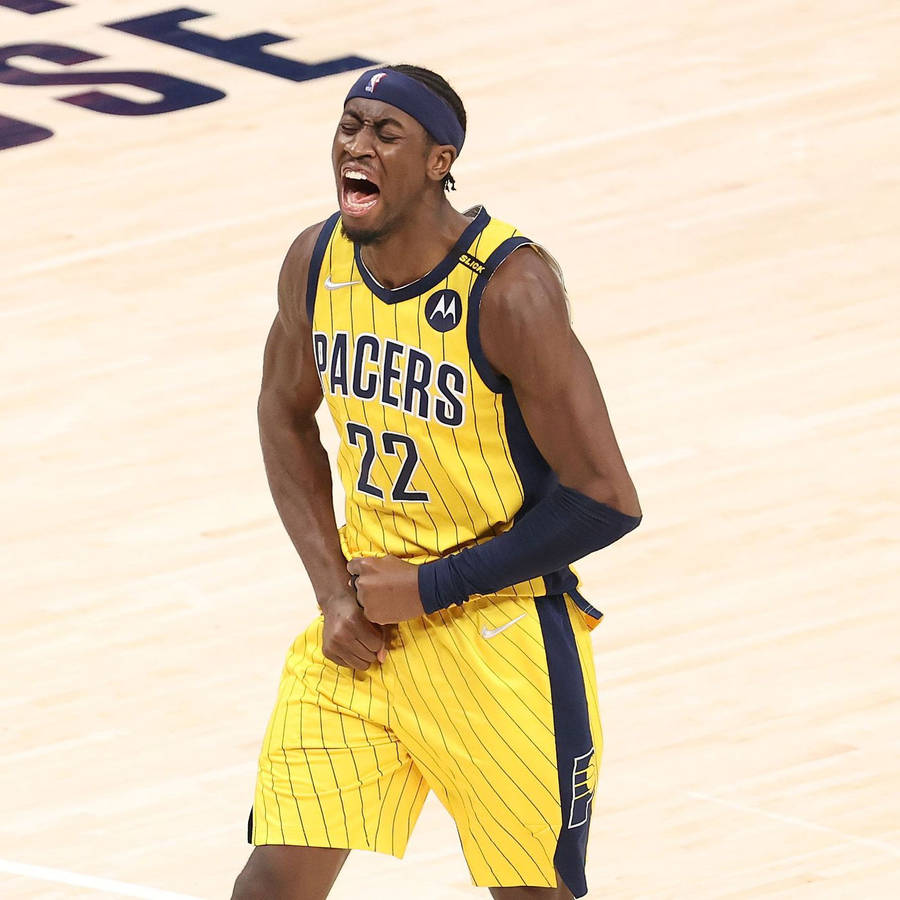 Caris Levert Screaming On Court Wallpaper