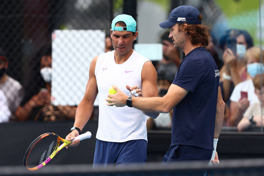 Carlos Moya Coaching Nadal Wallpaper