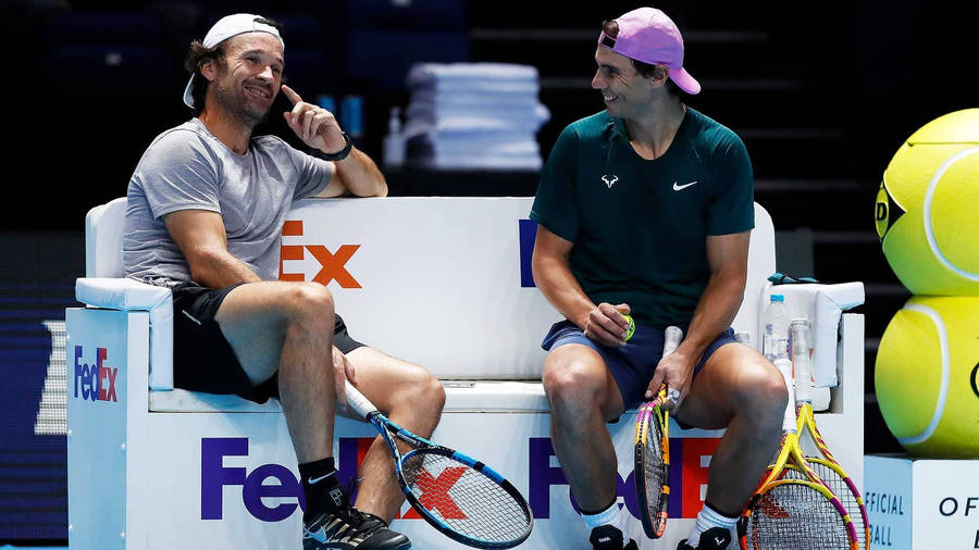 Carlos Moya Sitting Talking With Nadal Wallpaper