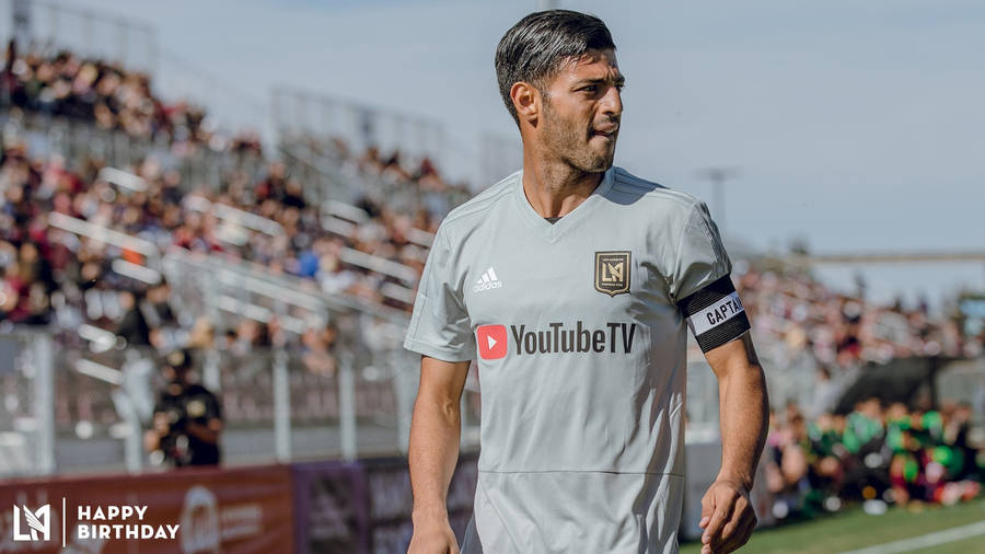 Carlos Vela Dons Los Angeles Fc Uniform Wallpaper