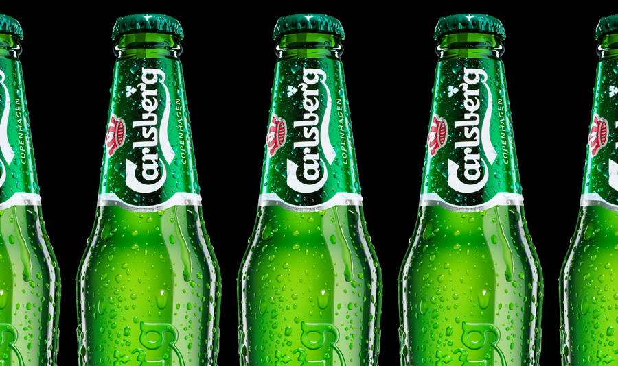 Carlsberg Beer Alcoholic Drink Bottles Wallpaper