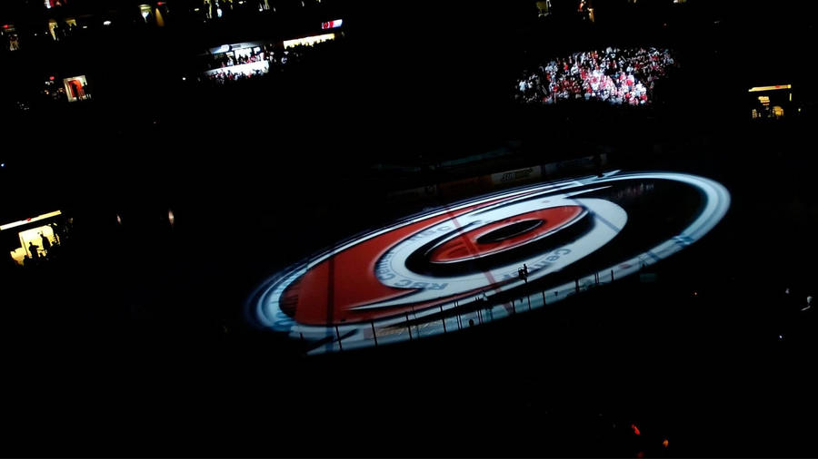 Carolina Hurricanes Logo On Ground Wallpaper