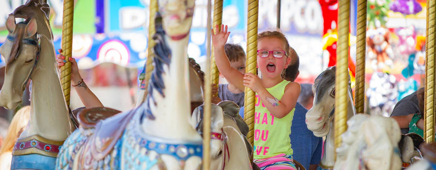 Carousel Ride At The Fair Wallpaper