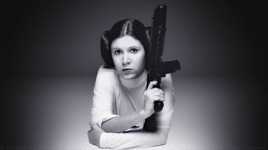 Carrie Fisher Princess Leia Photoshoot Wallpaper