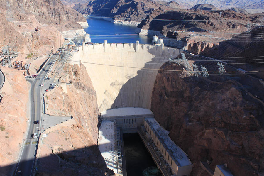 Cars On Hoover Dam Road Wallpaper