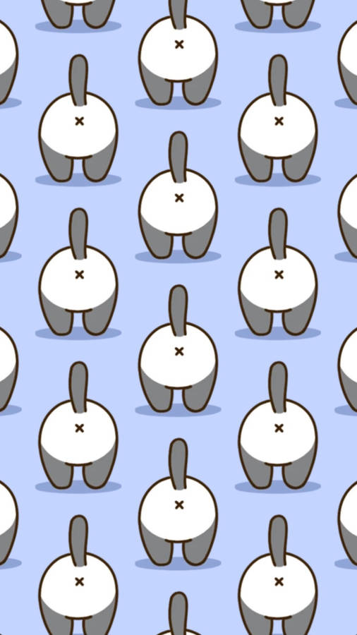 Cartoon Cat Butts Wallpaper