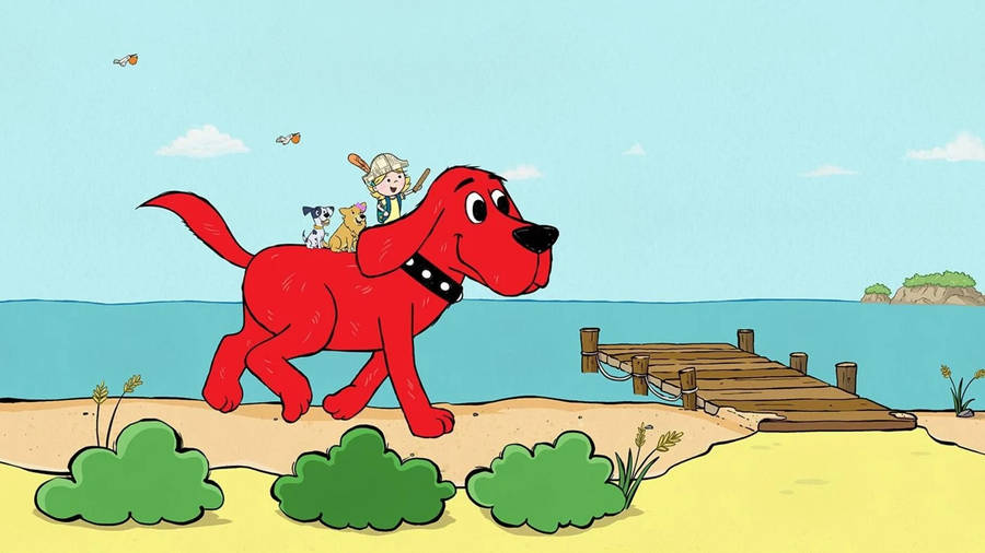 Cartoon Clifford The Big Red Dog Wallpaper