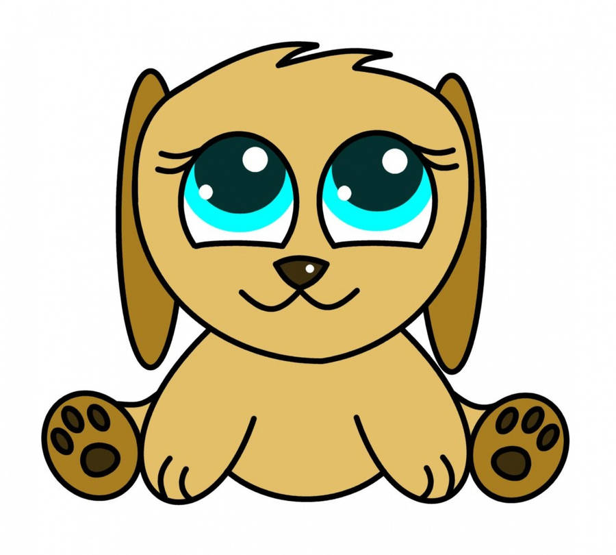 Cartoon Dog Blue Eyes Wallpaper