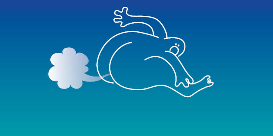 Cartoon Fart Cloud Illustration Wallpaper