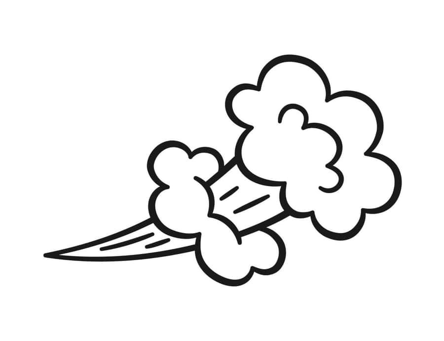 Cartoon Fart Cloud Illustration Wallpaper