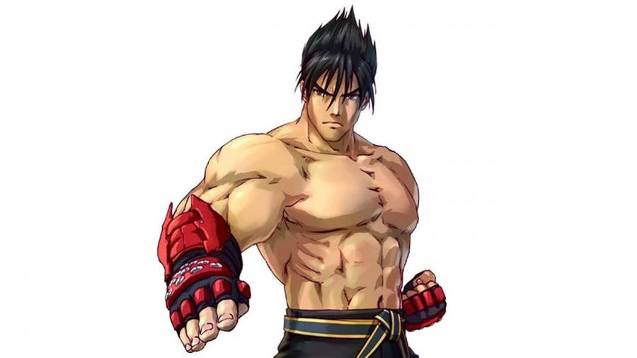 Cartoon Jin Kazama In White Wallpaper