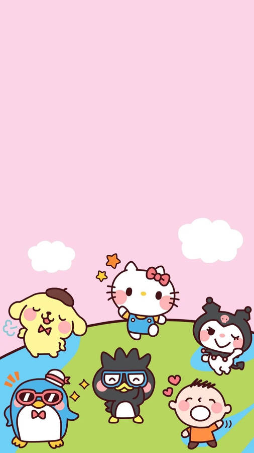 Cartoon Kuromi With Friends Wallpaper