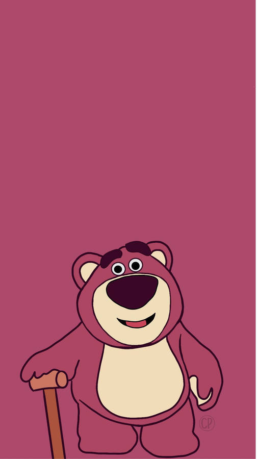 Cartoon Lotso With Cane Wallpaper