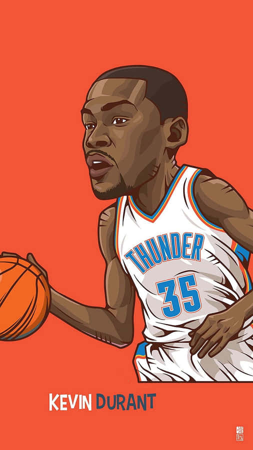 Cartoon Nba Players Kevin Durant Wallpaper