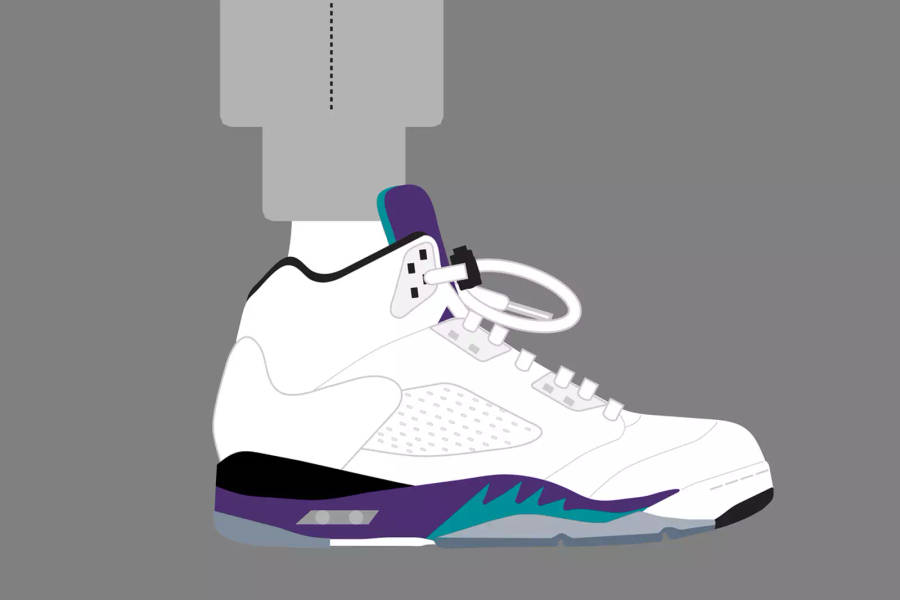 Cartoon Nike Shoes Concord Emerald Wallpaper