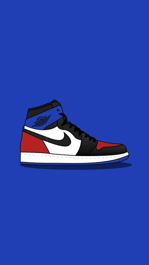 Cartoon Nike Shoes Navy Wallpaper