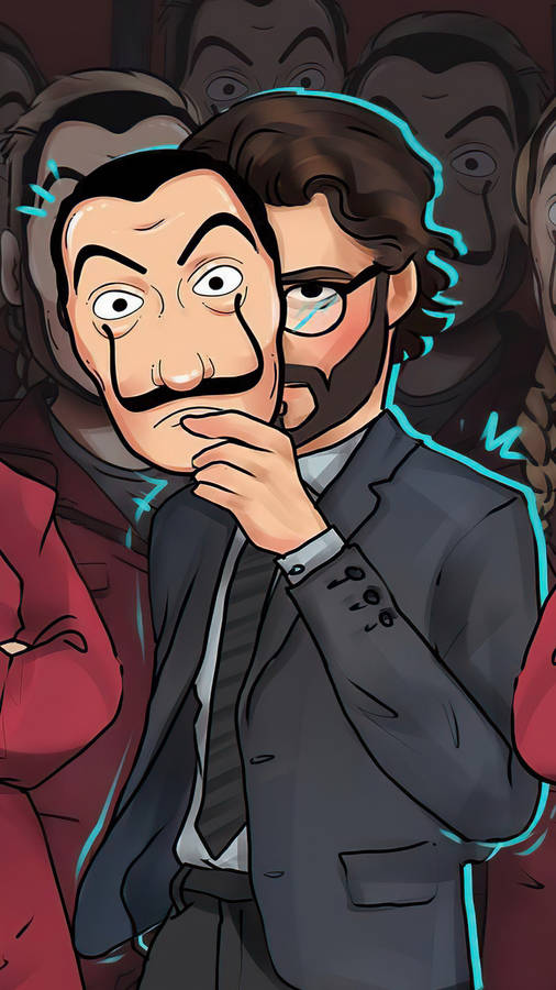 Cartoon Professor 1080x1920 Money Heist Wallpaper