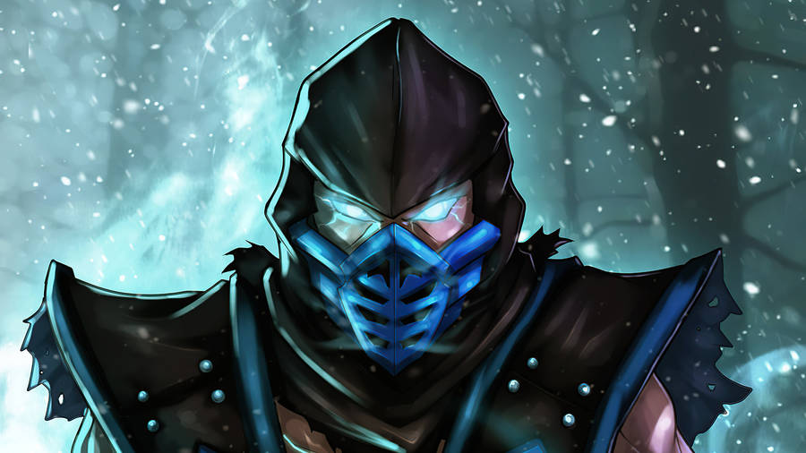 Cartoon Sub-zero In Snow Forest Wallpaper