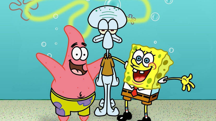 Cartoons Spongebob Patrick And Squidward Wallpaper