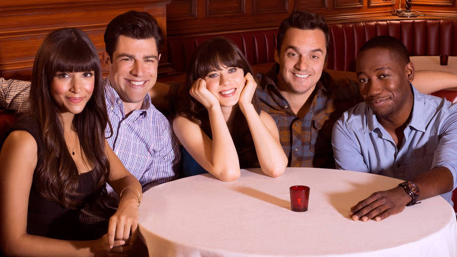 Cast Of Fox Sitcom New Girl Wallpaper